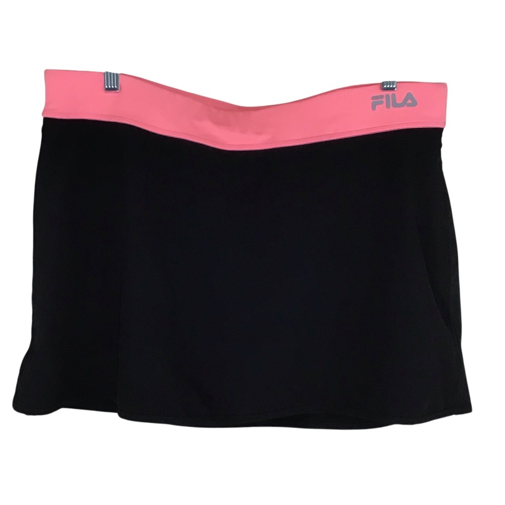 Fila Sport Skort Black Pink Athletic Tennis Golf Athleisure Women L